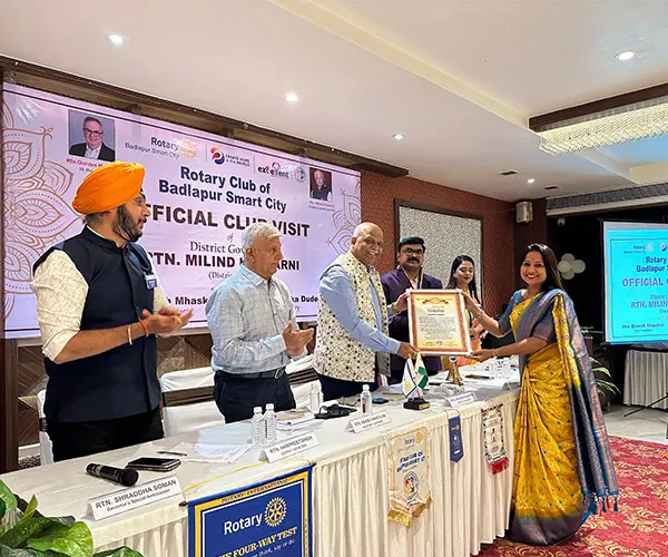 Recognition from the Rotary Club